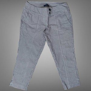 Tommy Hilfiger Women Skinny Dress Pants Size 4 Red/Blue Plaid Mid Rise Stretch